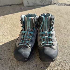 Simms Women's Gray and Teal Boots